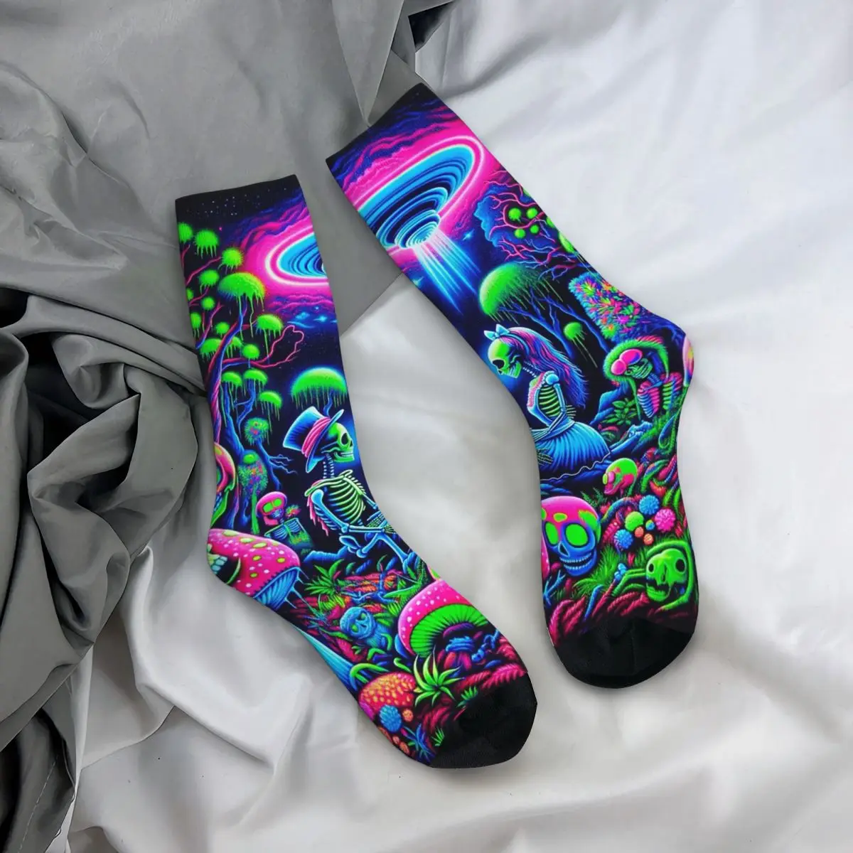 All Seasons Crew Stockings Psychedelic Neon Skull Forest Socks Casual Long Socks Accessories for Men Women Birthday Present
All Seasons Crew Stockings Psychedelic Neon Skull Forest Socks Casual Long Socks Accessories for Men Women Birthday Present