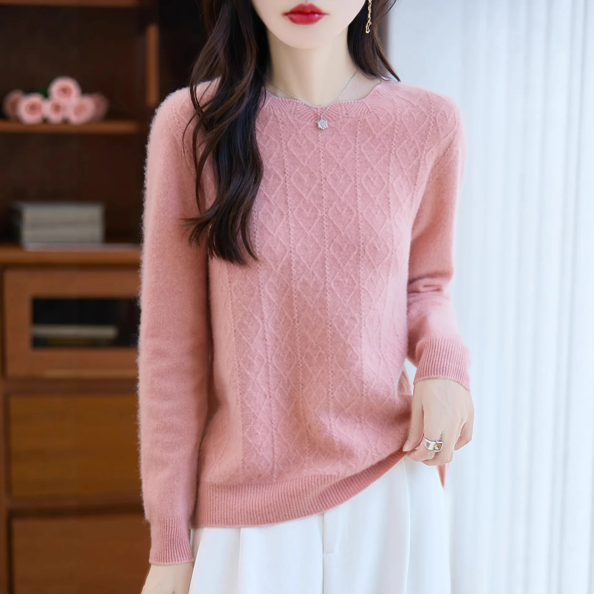 Women Sweater Autumn Winter 100% Wool Pullovers Long Sleeves Bottoming Shirts O-neck Soft Warm Knit Basic Jumpers Korean Fashion
Women Sweater Autumn Winter 100% Wool Pullovers Long Sleeves Bottoming Shirts O-neck Soft Warm Knit Basic Jumpers Korean Fashion