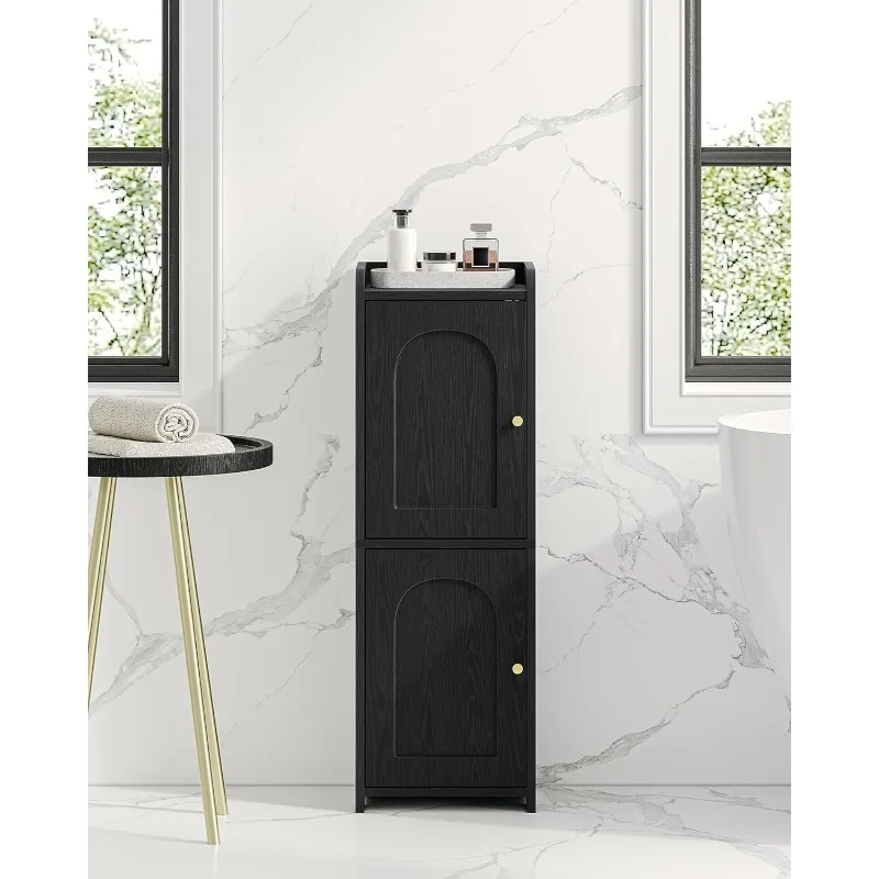 Bathroom Storage Cabinet, Corner Floor Cabinet with 2 Doors and Adjustable Shelf, Narrow Toilet Paper Cabinet
Bathroom Storage Cabinet, Corner Floor Cabinet with 2 Doors and Adjustable Shelf, Narrow Toilet Paper Cabinet