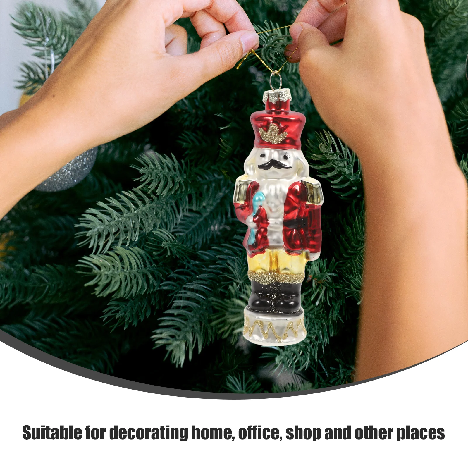 Creative Glass Nutcracker Soldier Ornament Festive Xmas Decor Hanging Christmas Tree Decoration Versatile Use Glass Ornaments
Creative Glass Nutcracker Soldier Ornament Festive Xmas Decor Hanging Christmas Tree Decoration Versatile Use Glass Ornaments