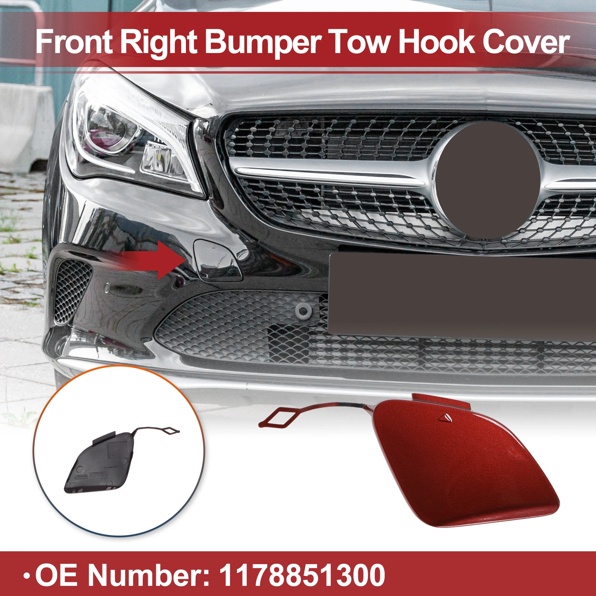 UXCELL Крышка фаркопа автомобиля для MercedesBenz CLA180 CLA200 CLA220 No 1178851300 Красный
UXCELL Крышка фаркопа автомобиля для MercedesBenz CLA180 CLA200 CLA220 No 1178851300 Красный