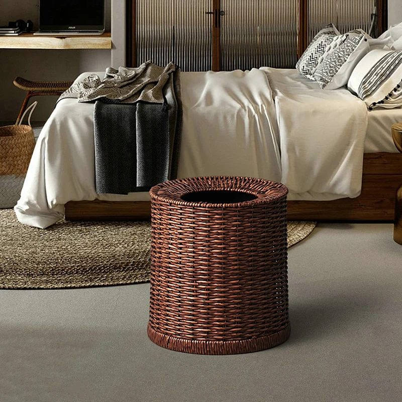 Retro Imitation Rattan Weaving Wastebasket Double Layer Large Capacity Recycle Bin Premium Feel Kitchen Living Room Trash Can
Retro Imitation Rattan Weaving Wastebasket Double Layer Large Capacity Recycle Bin Premium Feel Kitchen Living Room Trash Can