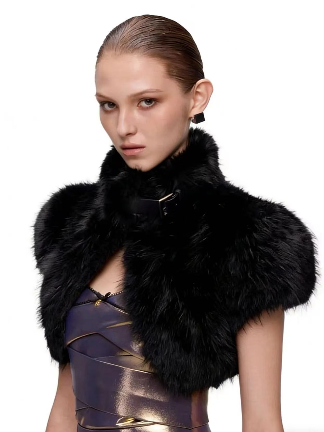 Sexy Fall Stand Collar Buckle Cropped Jacket Layered Eco Faux Fur Jacket Adjustable Strap Cropped Jacket Street Slim Coat
Sexy Fall Stand Collar Buckle Cropped Jacket Layered Eco Faux Fur Jacket Adjustable Strap Cropped Jacket Street Slim Coat