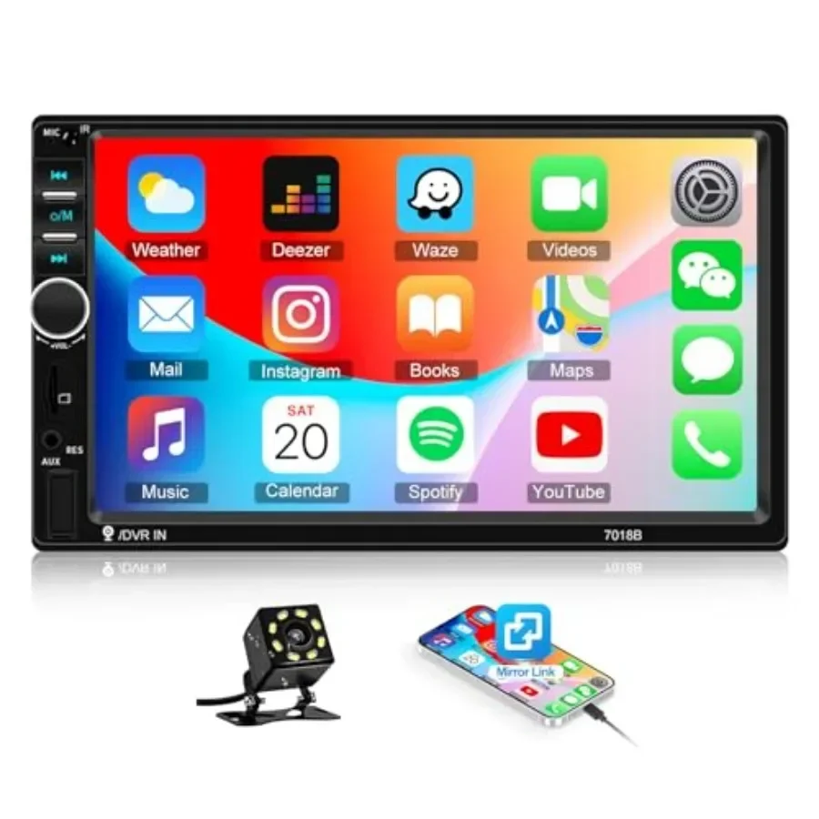 Car Radio Double Din Car Stereo 7" LCD Touch Screen in-Dash Head Unit with Bluetooth Support Mirror Link/DVR/USB/FM/SD/MIC MP5
Car Radio Double Din Car Stereo 7" LCD Touch Screen in-Dash Head Unit with Bluetooth Support Mirror Link/DVR/USB/FM/SD/MIC MP5