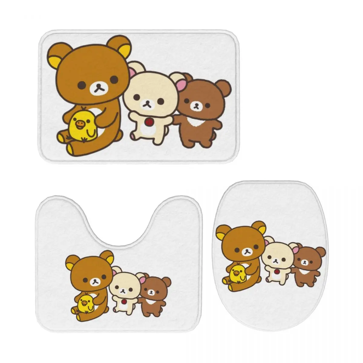 Rilakkuma 3-х шт. коврик для ванной комнаты, набор для ванной комнаты, крышка для унитаза, домашний декор, нескользящий ковер, напольный ковер
Rilakkuma 3-х шт. коврик для ванной комнаты, набор для ванной комнаты, крышка для унитаза, домашний декор, нескользящий ковер, напольный ковер