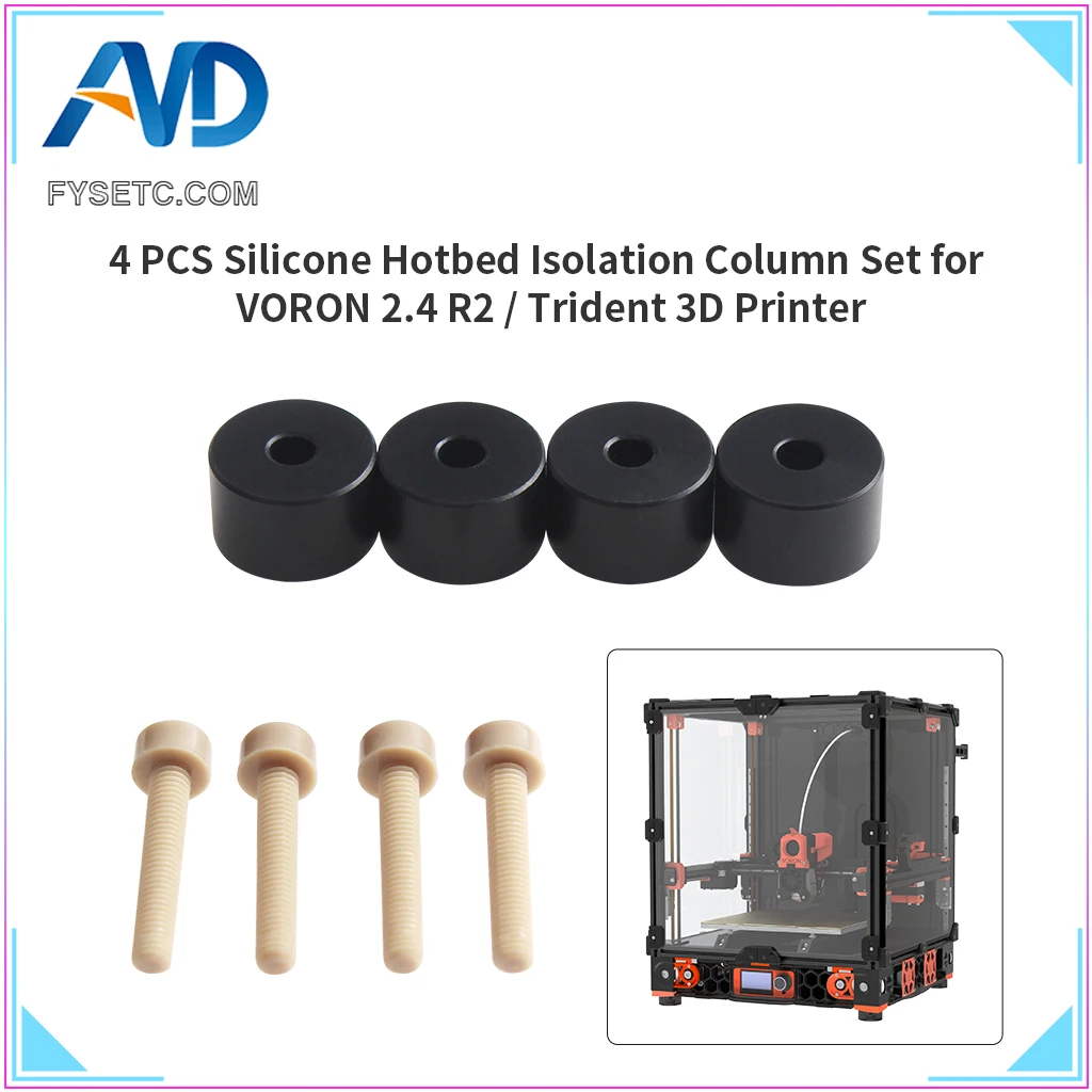 Voron Peek Material Black Rubber Feet Hotbed Protector Cushion Damping High temperature resistance for Voron 2.4 /Trident
Voron Peek Material Black Rubber Feet Hotbed Protector Cushion Damping High temperature resistance for Voron 2.4 /Trident