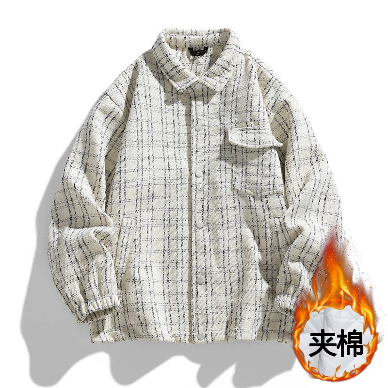 Lapel Wind-Resistant Fashion Casual Style Plaid Men Jacket Plush Warm Comfortable Clothing Autumn Winter High Quality Hot Parkas
Lapel Wind-Resistant Fashion Casual Style Plaid Men Jacket Plush Warm Comfortable Clothing Autumn Winter High Quality Hot Parkas