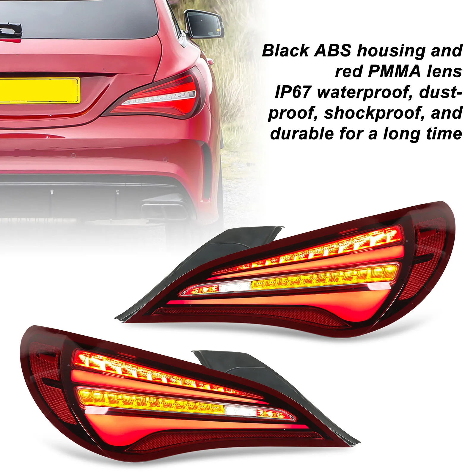 LED Taillight Assembly Multifunction White Reverse Light PMMA Lens Rear Brake Lamps Shockproof for Halogen Models
LED Taillight Assembly Multifunction White Reverse Light PMMA Lens Rear Brake Lamps Shockproof for Halogen Models