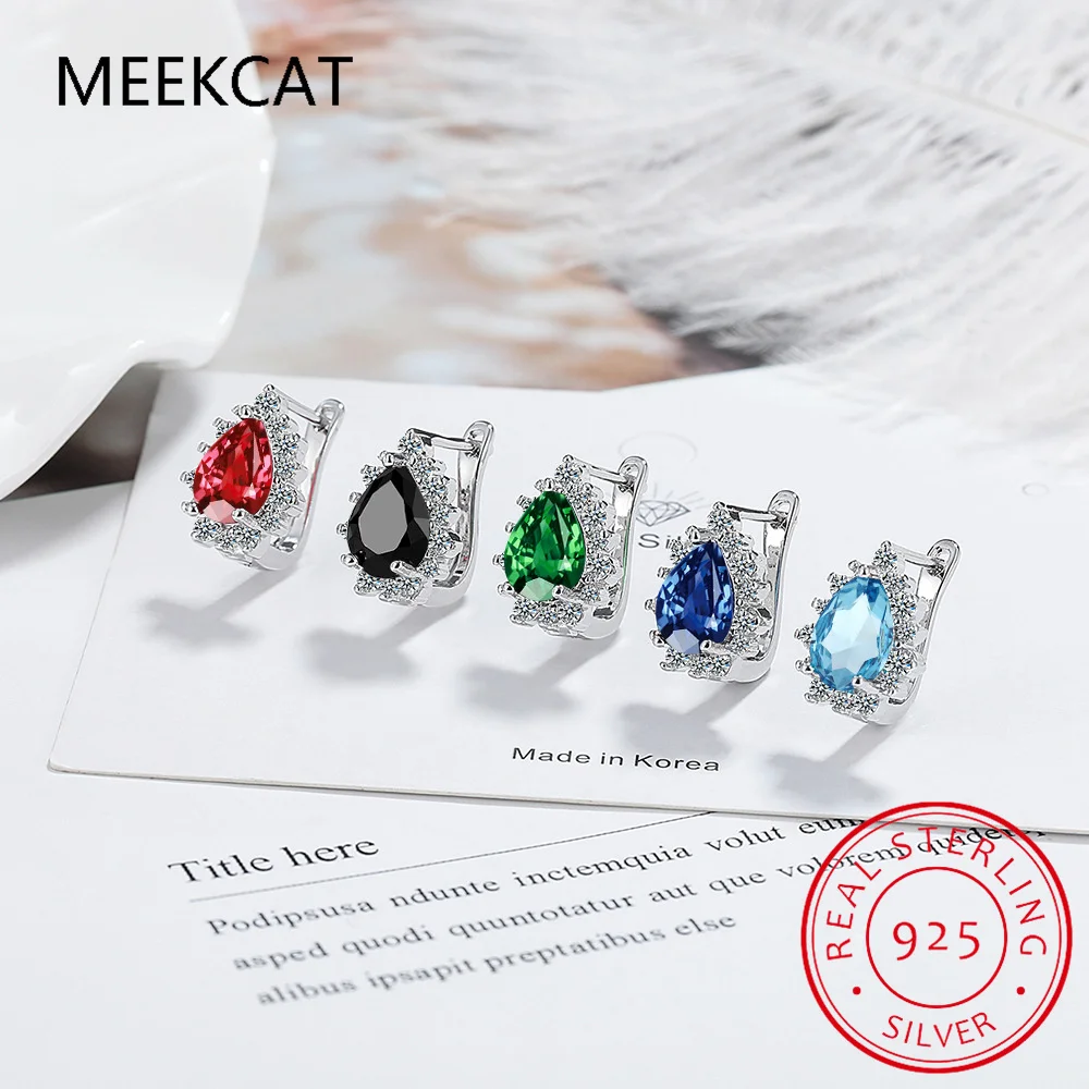 Natural Pear Garnet Blue Topaz Sapphire Emerald Water Drop Hoop Earring 925 Sterling Silver For Women Colorful Gemstone Jewelry
Natural Pear Garnet Blue Topaz Sapphire Emerald Water Drop Hoop Earring 925 Sterling Silver For Women Colorful Gemstone Jewelry