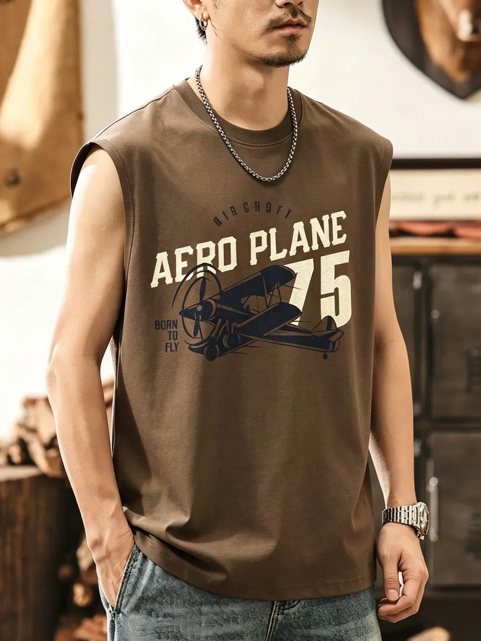 Summer New American Retro Sleeveless O-neck Letter Printed T-shirt Men's Fashion 100% Cotton Washed Old Casual Sports Vest Tops
Summer New American Retro Sleeveless O-neck Letter Printed T-shirt Men's Fashion 100% Cotton Washed Old Casual Sports Vest Tops