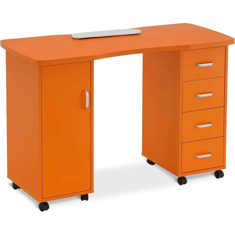 Acetone Resistant Manicure Table, Nail Tech Desk with 4 Ders, 2 Cabinet, Lockable Wheels, Wrist Pad, Beauty Sn Equipment 0611
Acetone Resistant Manicure Table, Nail Tech Desk with 4 Ders, 2 Cabinet, Lockable Wheels, Wrist Pad, Beauty Sn Equipment 0611