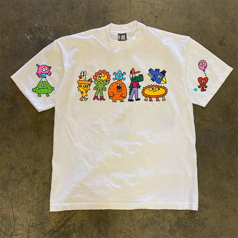 Retro American 280g Heavyweight Pure Cotton Small Collar Graffiti Top Versatile Comfortable Fashionable Casual Wear
Retro American 280g Heavyweight Pure Cotton Small Collar Graffiti Top Versatile Comfortable Fashionable Casual Wear