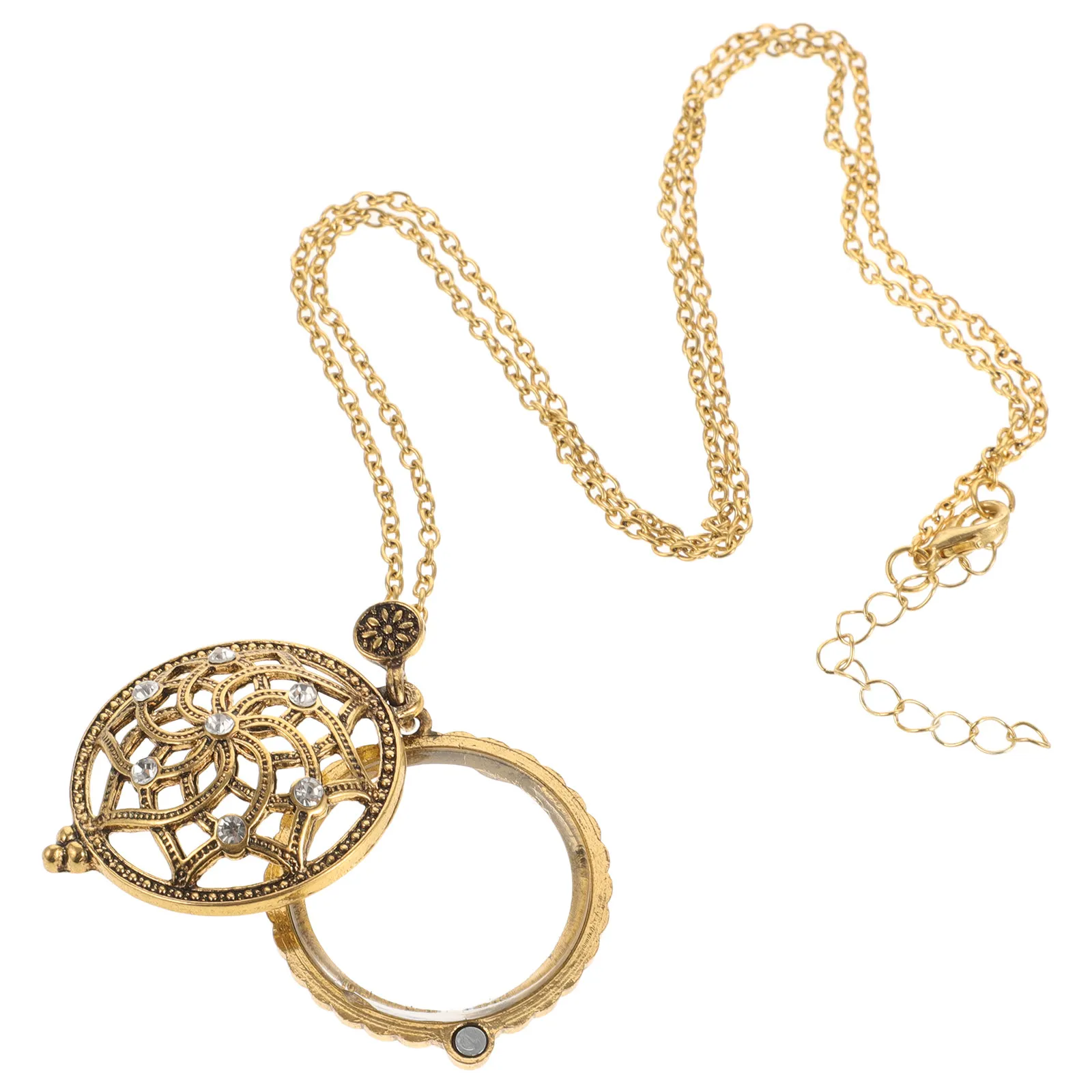 Винтажное ожерелье-лупа: многофункциональное ретро-украшение-кулон для чтения
Винтажное ожерелье-лупа: многофункциональное ретро-украшение-кулон для чтения