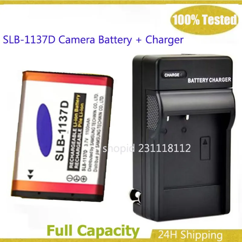 Аккумулятор для камеры 1100 мАч SLB-1137D + зарядное устройство для SAMSUNG TL34HD NV106 HD i85 i100 NV103 NV30
Аккумулятор для камеры 1100 мАч SLB-1137D + зарядное устройство для SAMSUNG TL34HD NV106 HD i85 i100 NV103 NV30