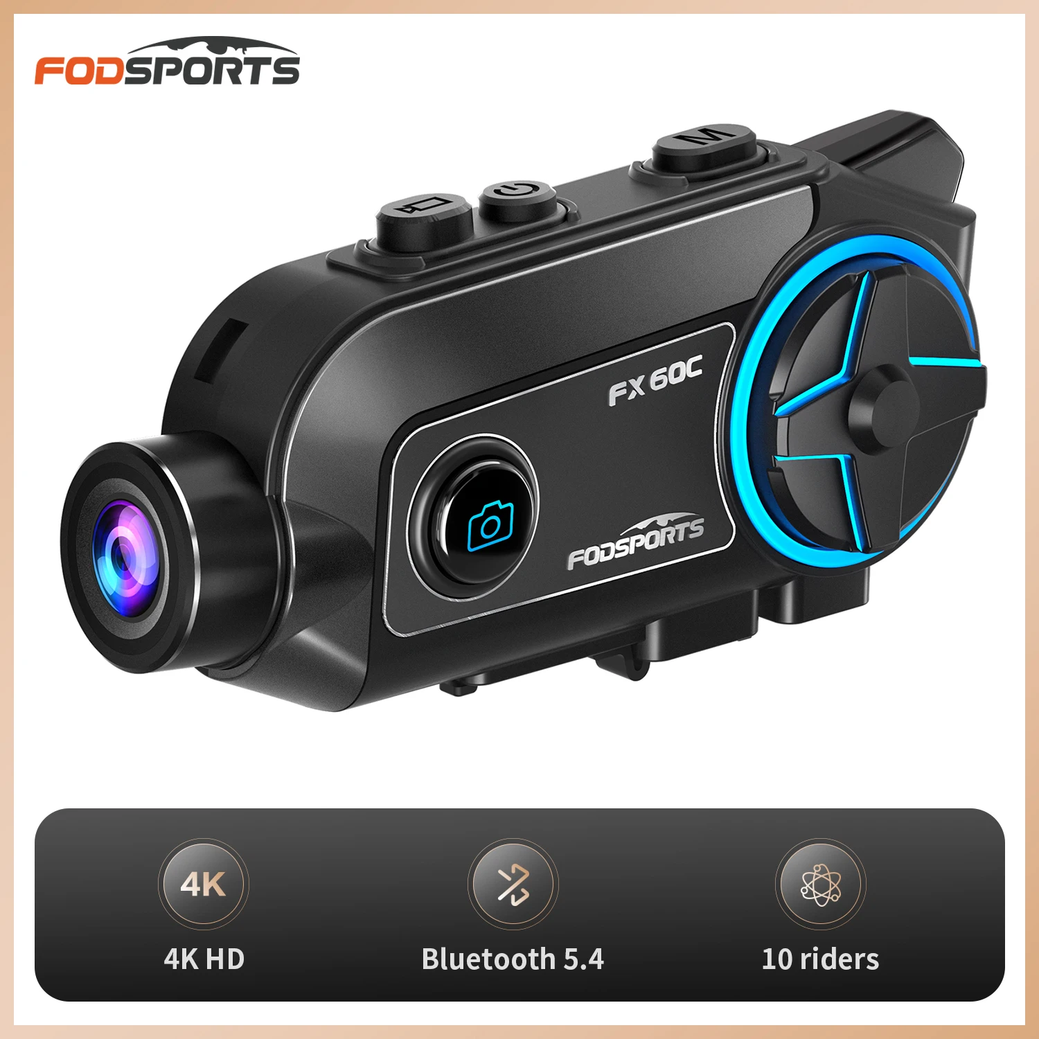 Fodsports FX60C Motorcycle Helmet Bluetooth Intercom Helmet Headset 4K Wifi Video Recorder Camera,BT5.4,
Fodsports FX60C Motorcycle Helmet Bluetooth Intercom Helmet Headset 4K Wifi Video Recorder Camera,BT5.4,