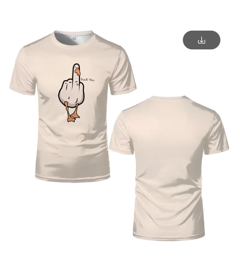 Fun Duck Cartoon Round Neck T-shirt, Breathable T-shirt, Street Fashion, Casual, Fun, Goose, Animal, New Adult Children
Fun Duck Cartoon Round Neck T-shirt, Breathable T-shirt, Street Fashion, Casual, Fun, Goose, Animal, New Adult Children
