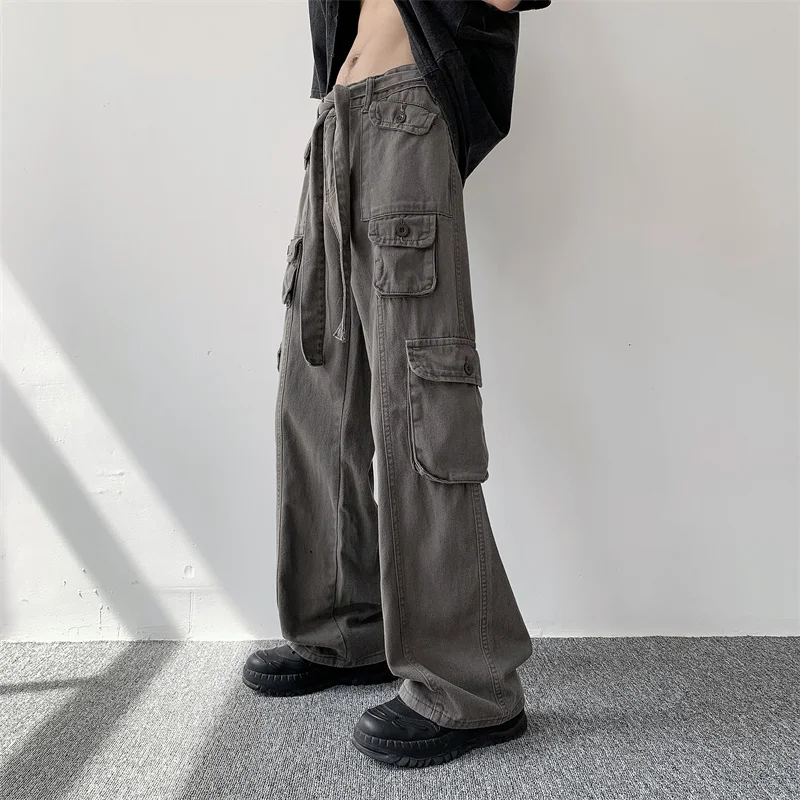 Men 2023 Spring Autumn Fashion Multi-pocket Cargo Pants Men's Loose Hip Hop Trousers Male Solid Color Wide Leg Overalls F568
Men 2023 Spring Autumn Fashion Multi-pocket Cargo Pants Men's Loose Hip Hop Trousers Male Solid Color Wide Leg Overalls F568