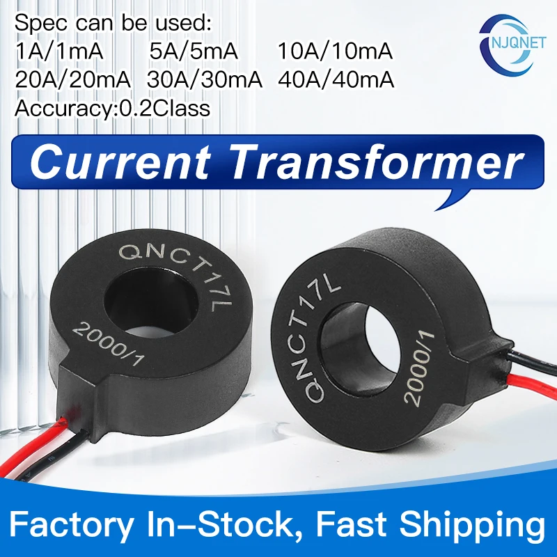 Current Transformer CT QNCT16L 1000:1 10A 10mA 20A 20mA 30A 30mA 2000:1 10A 5mA 20A 10mA Small Micro Current transducer pcb
Current Transformer CT QNCT16L 1000:1 10A 10mA 20A 20mA 30A 30mA 2000:1 10A 5mA 20A 10mA Small Micro Current transducer pcb