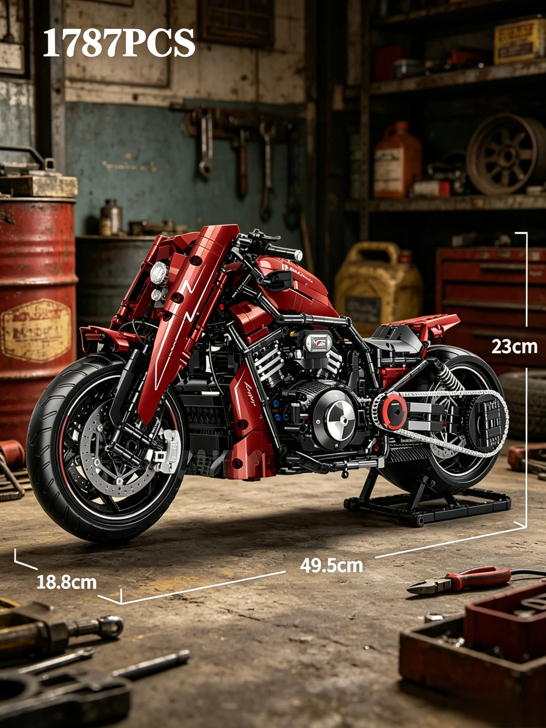 With Original Box 60541 Halei Night Luther Explosion Modified Napoleon 1:5 Motorcycle Building Blocks Toy Model Ornament
With Original Box 60541 Halei Night Luther Explosion Modified Napoleon 1:5 Motorcycle Building Blocks Toy Model Ornament