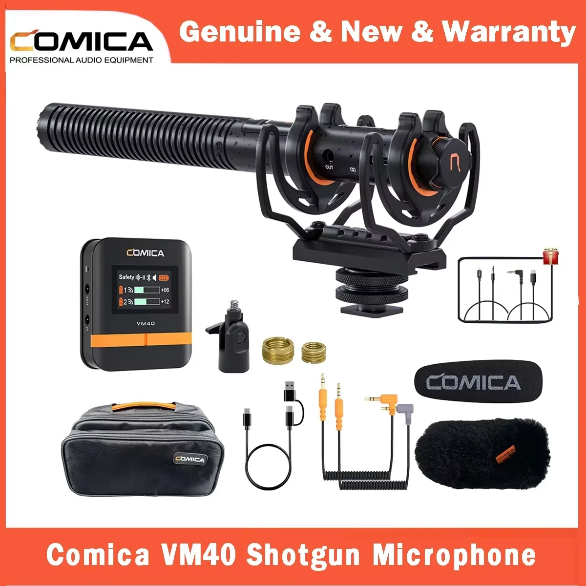 Comica VM40 2.4G суперкардиоидный двухканальный беспроводной микрофон-пушка с приемником для записи видеокамеры смартфона
Comica VM40 2.4G суперкардиоидный двухканальный беспроводной микрофон-пушка с приемником для записи видеокамеры смартфона