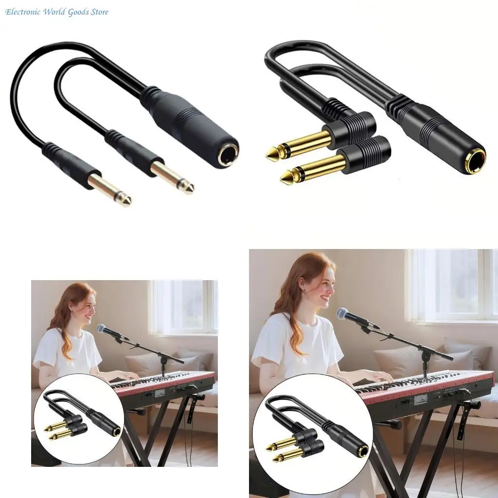 A3PD 6.35mm Female To 2Mono Male Splitter Cable Flexible Build For NoiseFree
A3PD 6.35mm Female To 2Mono Male Splitter Cable Flexible Build For NoiseFree
