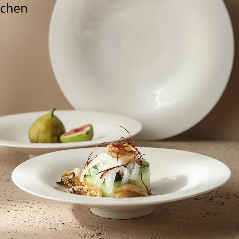 Household Dinner Plates Chinese Style Pure White Ceramic Tableware High-End Niche Large Size
Household Dinner Plates Chinese Style Pure White Ceramic Tableware High-End Niche Large Size