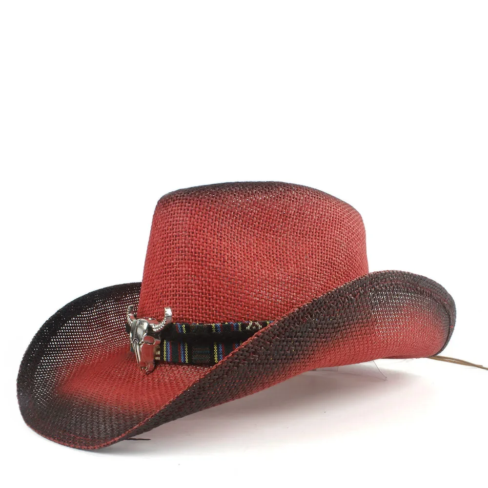 Women Men Straw Hollow Western Cowboy Hat Lady Red Bohemia Tassel Sombrero Hombre Beach Cowgirl Jazz Sun Hat Size 58CM
Women Men Straw Hollow Western Cowboy Hat Lady Red Bohemia Tassel Sombrero Hombre Beach Cowgirl Jazz Sun Hat Size 58CM