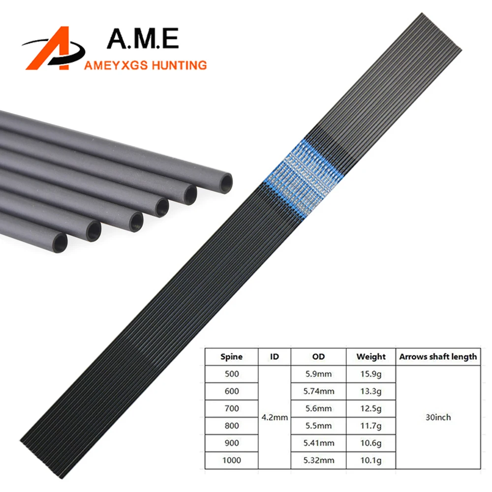 6/12pcs 30 Inch Pure Carbon Arrow Shaft Spine 500 600 700 800 900 1000 ID4.2mm Archery Bow Hunting Shooting Target Arrow
6/12pcs 30 Inch Pure Carbon Arrow Shaft Spine 500 600 700 800 900 1000 ID4.2mm Archery Bow Hunting Shooting Target Arrow