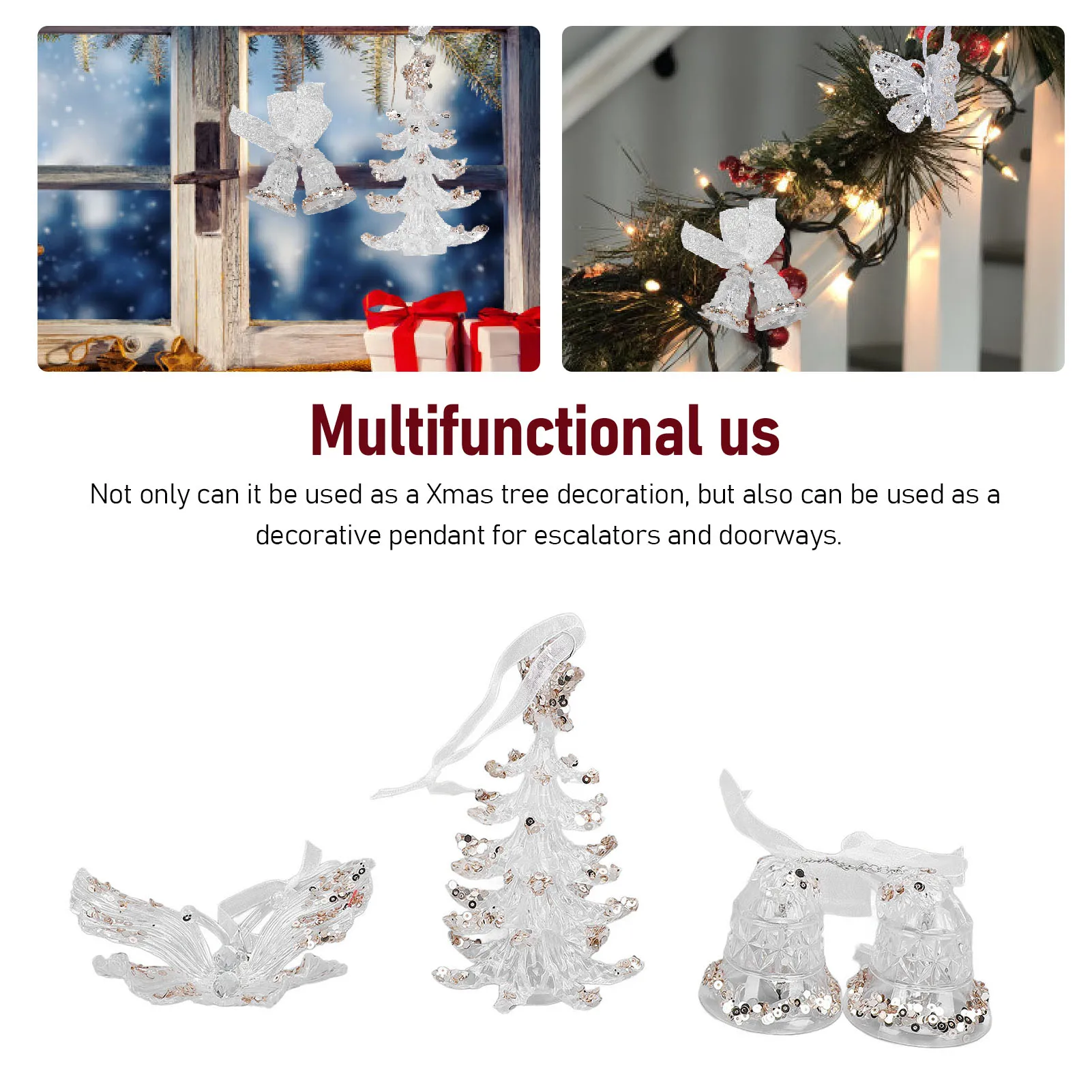 3pcs Xmas Bells Tree Ornament Xmas Theme Tree Hanging Decorative Pendant Set for Doorways
3pcs Xmas Bells Tree Ornament Xmas Theme Tree Hanging Decorative Pendant Set for Doorways