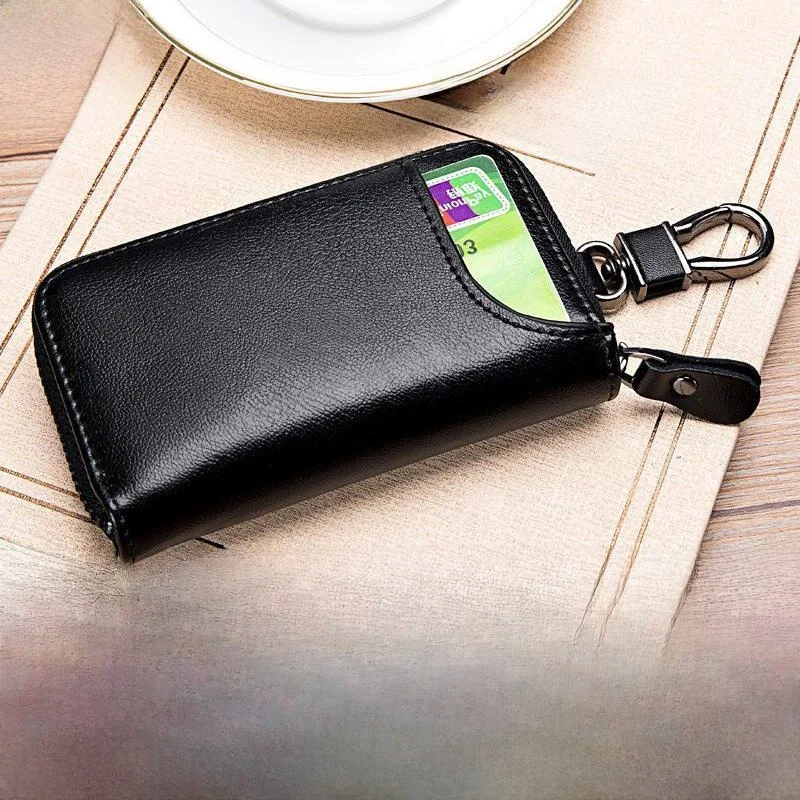 Large Capacity Genuine Cowhide Key Holder Waist Hanging Car Key Bag for Men Business Simple Zipper Wallet Leather Goods
Large Capacity Genuine Cowhide Key Holder Waist Hanging Car Key Bag for Men Business Simple Zipper Wallet Leather Goods