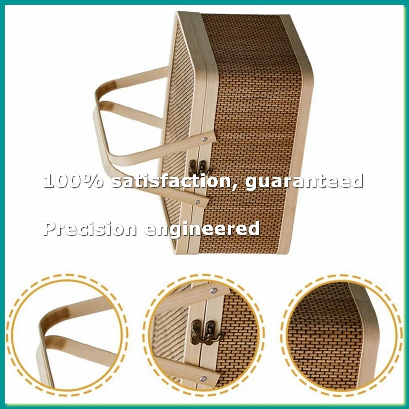 Bamboo Basket Natural -Friendly Woven Basket Bamboo Picnic Basket with Lid Handheld Snacks Bread Storage Basket-A07G
Bamboo Basket Natural -Friendly Woven Basket Bamboo Picnic Basket with Lid Handheld Snacks Bread Storage Basket-A07G