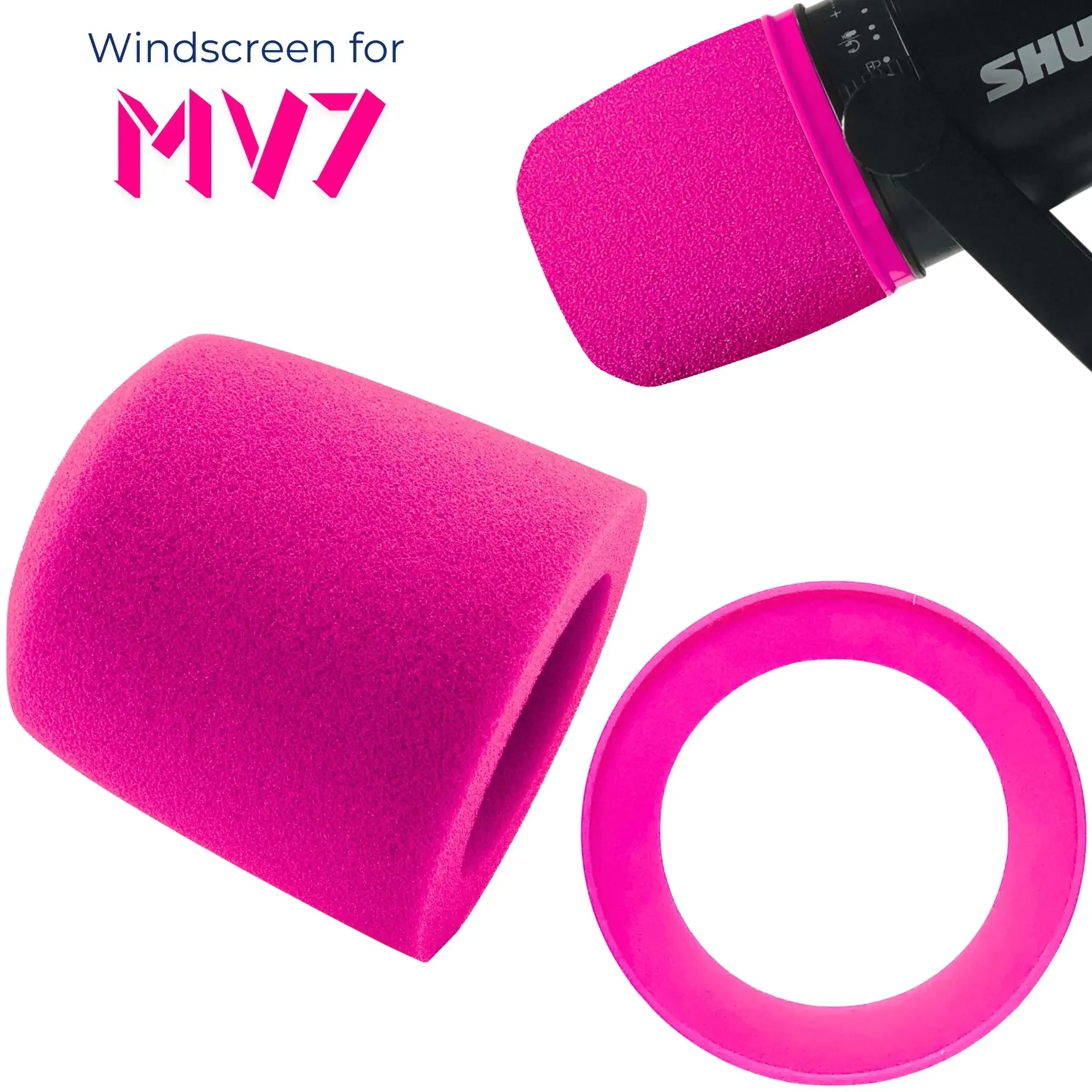 MV7 Microphone Foam for Shure MV7, MV7+, MV7i, MV7x Pop Filter Replacement
MV7 Microphone Foam for Shure MV7, MV7+, MV7i, MV7x Pop Filter Replacement