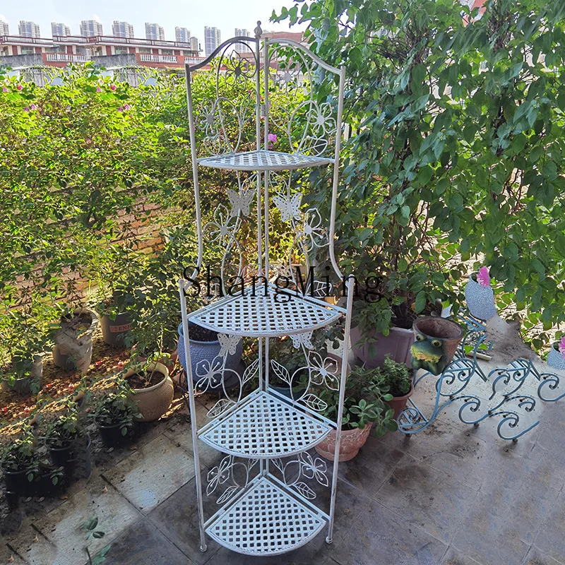 FG wrought iron multi-layer flower stand floor storage pot outdoor balcony storage folding succulent courtyard vine frame
FG wrought iron multi-layer flower stand floor storage pot outdoor balcony storage folding succulent courtyard vine frame