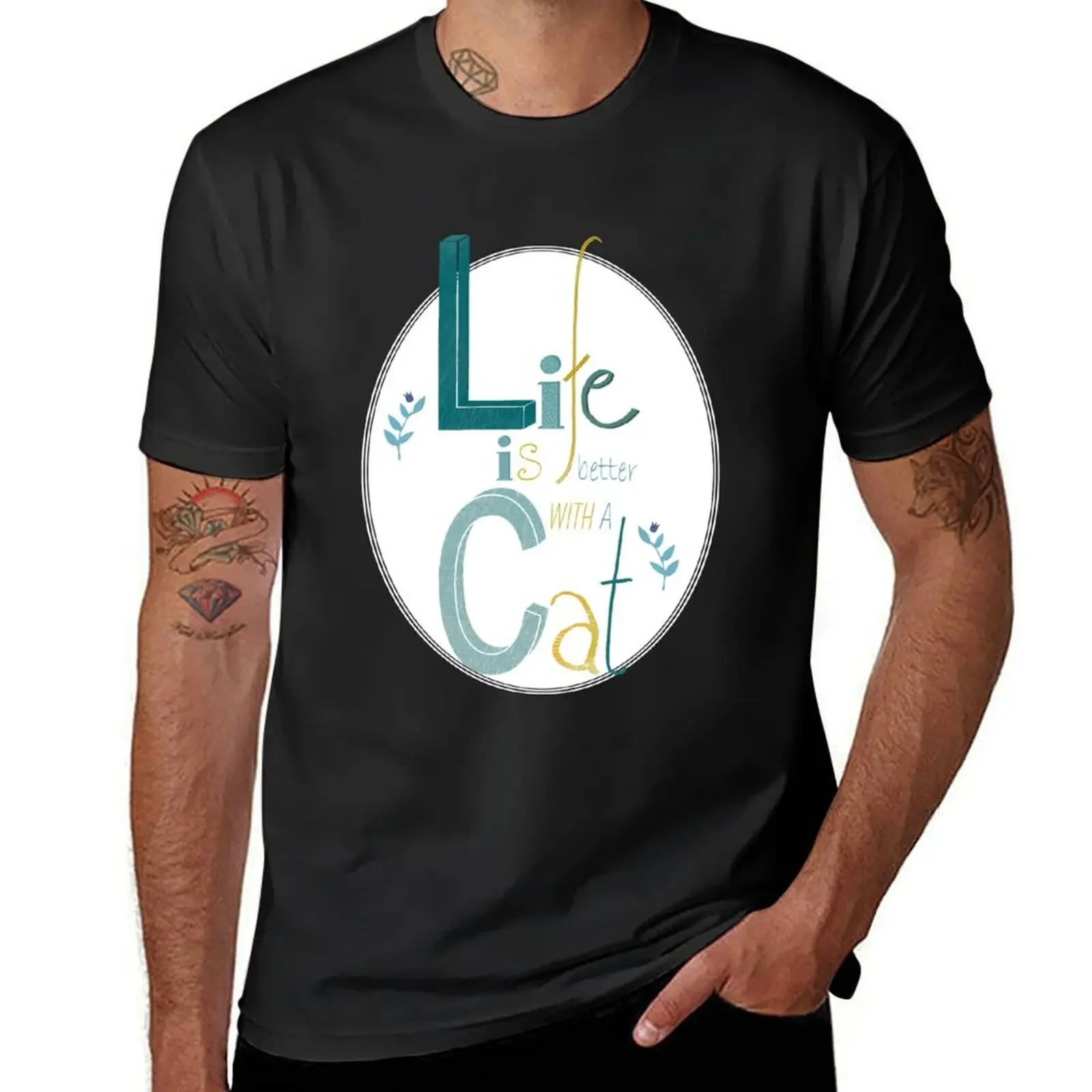 Life is better with a Cat T-Shirt graphic t shirts custom shirt summer tops Men's t shirts
Life is better with a Cat T-Shirt graphic t shirts custom shirt summer tops Men's t shirts