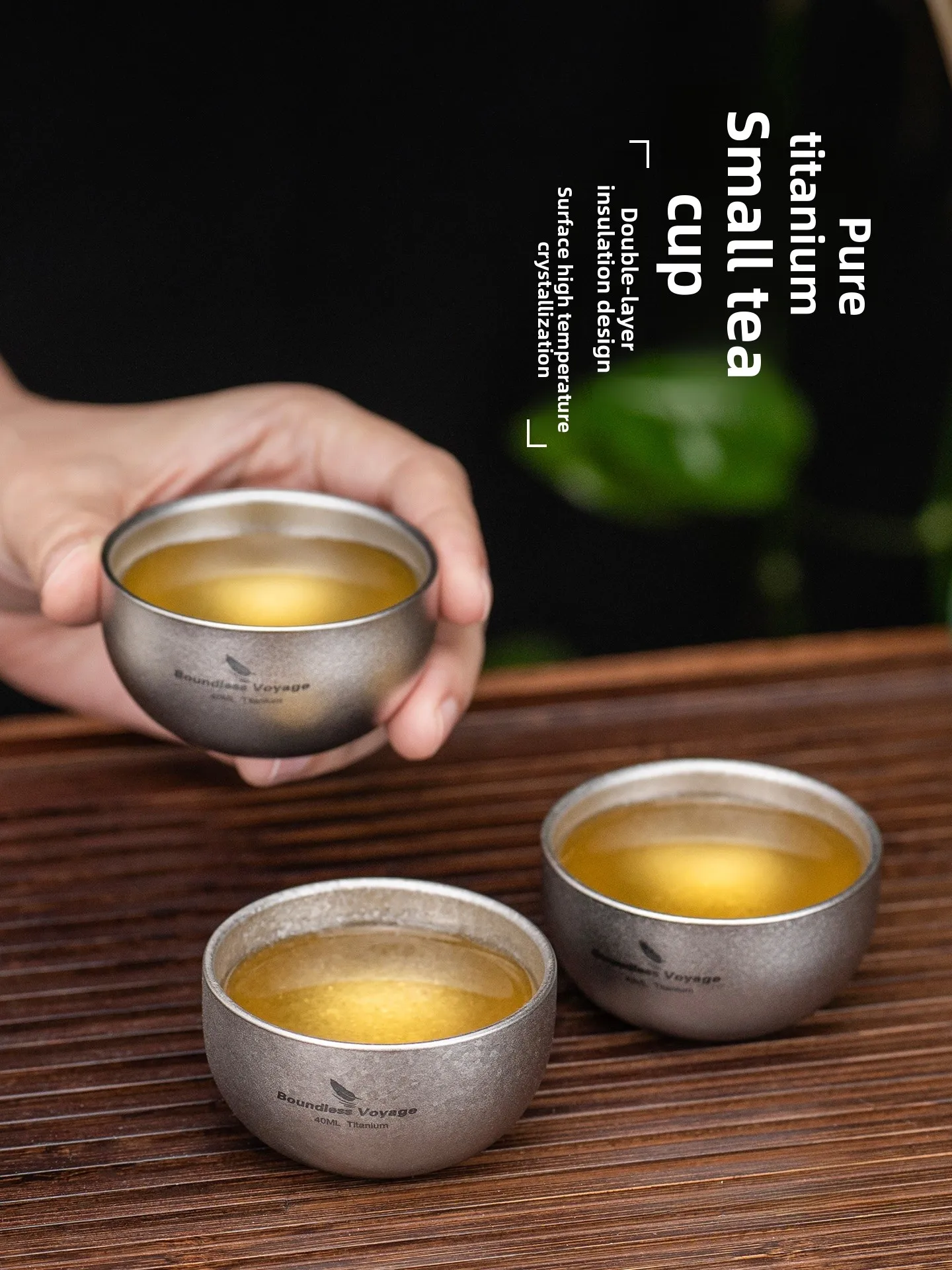 Pure Titanium Tea Cup 40ml Crystal Ice Flower Portable Food ade Double Layer Anti-Scald Travel Tea Set Water Cup
Pure Titanium Tea Cup 40ml Crystal Ice Flower Portable Food ade Double Layer Anti-Scald Travel Tea Set Water Cup