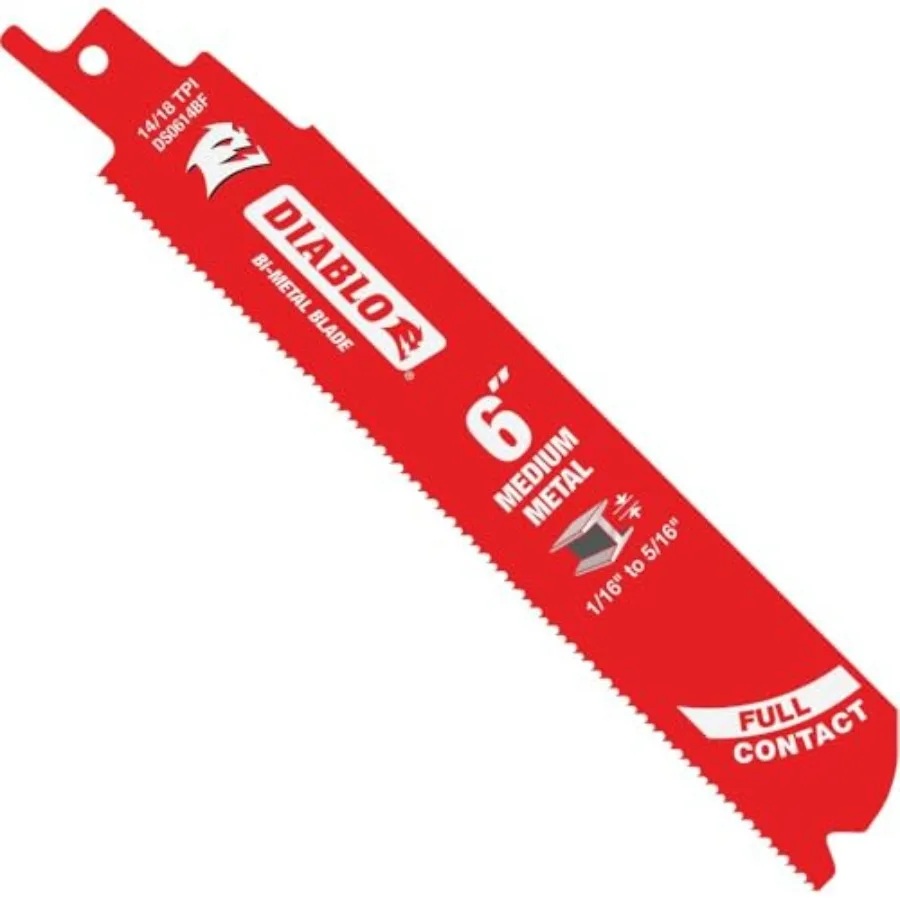 Freud DS0614BF25 6-inch 14/18 TPI Metal Reciprocating Saw Blade 25 Pack
Freud DS0614BF25 6-inch 14/18 TPI Metal Reciprocating Saw Blade 25 Pack
