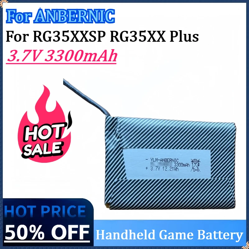 New 3.7V 3300mAh Li-Ploymer Handheld Game Battery Battery For ANBERNIC RG35XXSP RG35XX Plus High Quality Rechargeable Battery
New 3.7V 3300mAh Li-Ploymer Handheld Game Battery Battery For ANBERNIC RG35XXSP RG35XX Plus High Quality Rechargeable Battery