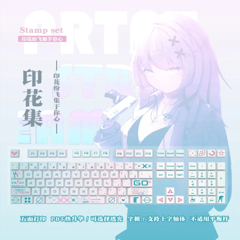 128 Keys Stamp Set Keycaps Custom PBT Cherry/OEM Profile Keycap Cute Anime Side Carving Key Caps for Gaming Mechanical Keyboard
128 Keys Stamp Set Keycaps Custom PBT Cherry/OEM Profile Keycap Cute Anime Side Carving Key Caps for Gaming Mechanical Keyboard