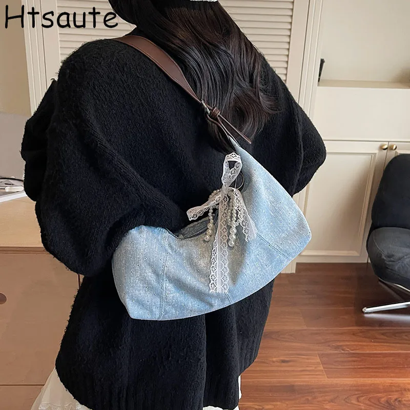 Trendy Soft Denim Cloth Textile Women Shoulder Bags Large Capacity Vintage Female Retro Crossbody Bag For Commute Outings
Trendy Soft Denim Cloth Textile Women Shoulder Bags Large Capacity Vintage Female Retro Crossbody Bag For Commute Outings