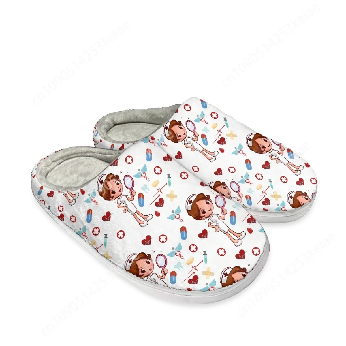 Cartoon Cute Nurse Pattern Slippers For Women Indoor Floor Couple Flat Shoes Autumn Winter Warm Home Cotton Plush Bedroom
Cartoon Cute Nurse Pattern Slippers For Women Indoor Floor Couple Flat Shoes Autumn Winter Warm Home Cotton Plush Bedroom