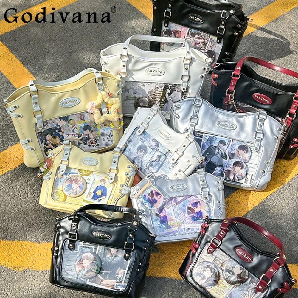 Sweet Female Tote Versatile Bags Transparent Shoulder Crossbody Bag Kawaii Fashionable Itabag Bolso
Sweet Female Tote Versatile Bags Transparent Shoulder Crossbody Bag Kawaii Fashionable Itabag Bolso