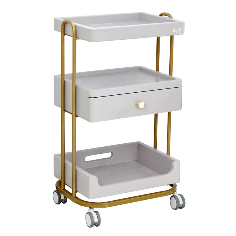 Multi-level cart with drawers for health care, beauty, manicure, work, storage, bathroom and living room.
Multi-level cart with drawers for health care, beauty, manicure, work, storage, bathroom and living room.