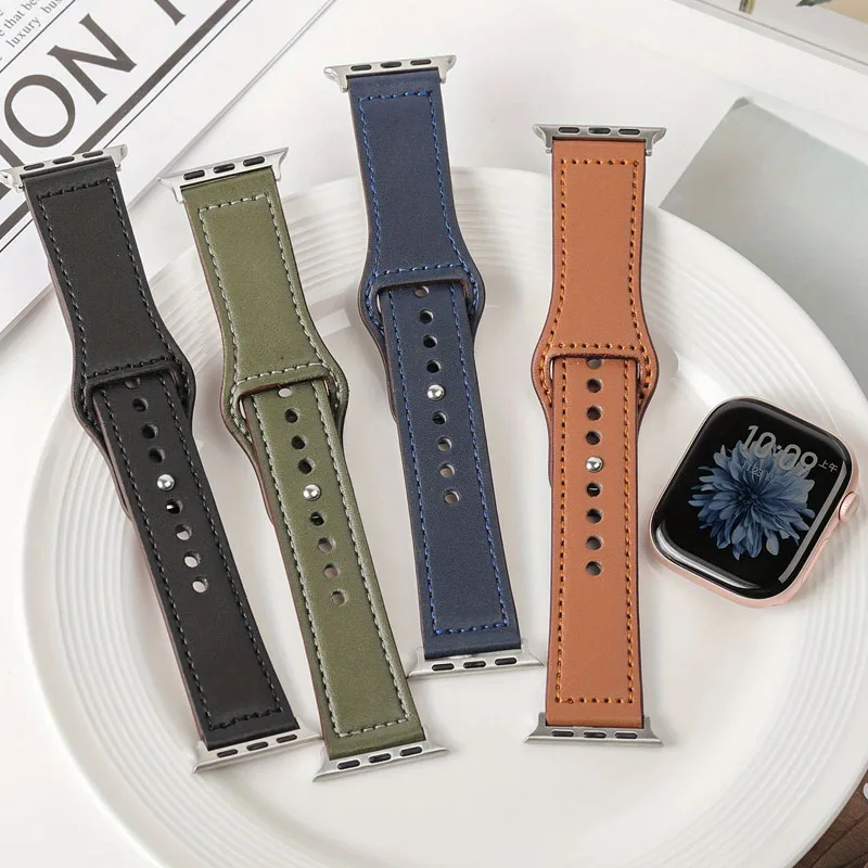 Leather straps For Apple watch 10 band 46mm 42mm 44mm 45mm 49mm 41mm 40mm correa bracelet iWatch series 8 9 3 4 5 6 SE 7 Ultra 2
Leather straps For Apple watch 10 band 46mm 42mm 44mm 45mm 49mm 41mm 40mm correa bracelet iWatch series 8 9 3 4 5 6 SE 7 Ultra 2