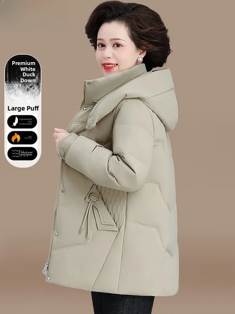 Warm Mid-Length down Jaet for Middle-Aged Mothers Winter Clothes Faionable Loose Sle Polyester Fiber Hooded Zipper Closure
Warm Mid-Length down Jaet for Middle-Aged Mothers Winter Clothes Faionable Loose Sle Polyester Fiber Hooded Zipper Closure