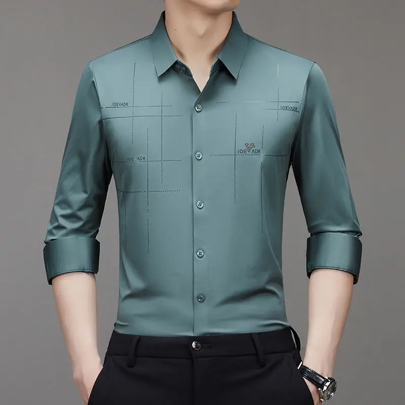 Men's Long-sleeved Shirt Spring and Autumn Thin Elastic Middle-aged Business Casual Traceless Iron-free Anti-wrinkle Shirt
Men's Long-sleeved Shirt Spring and Autumn Thin Elastic Middle-aged Business Casual Traceless Iron-free Anti-wrinkle Shirt