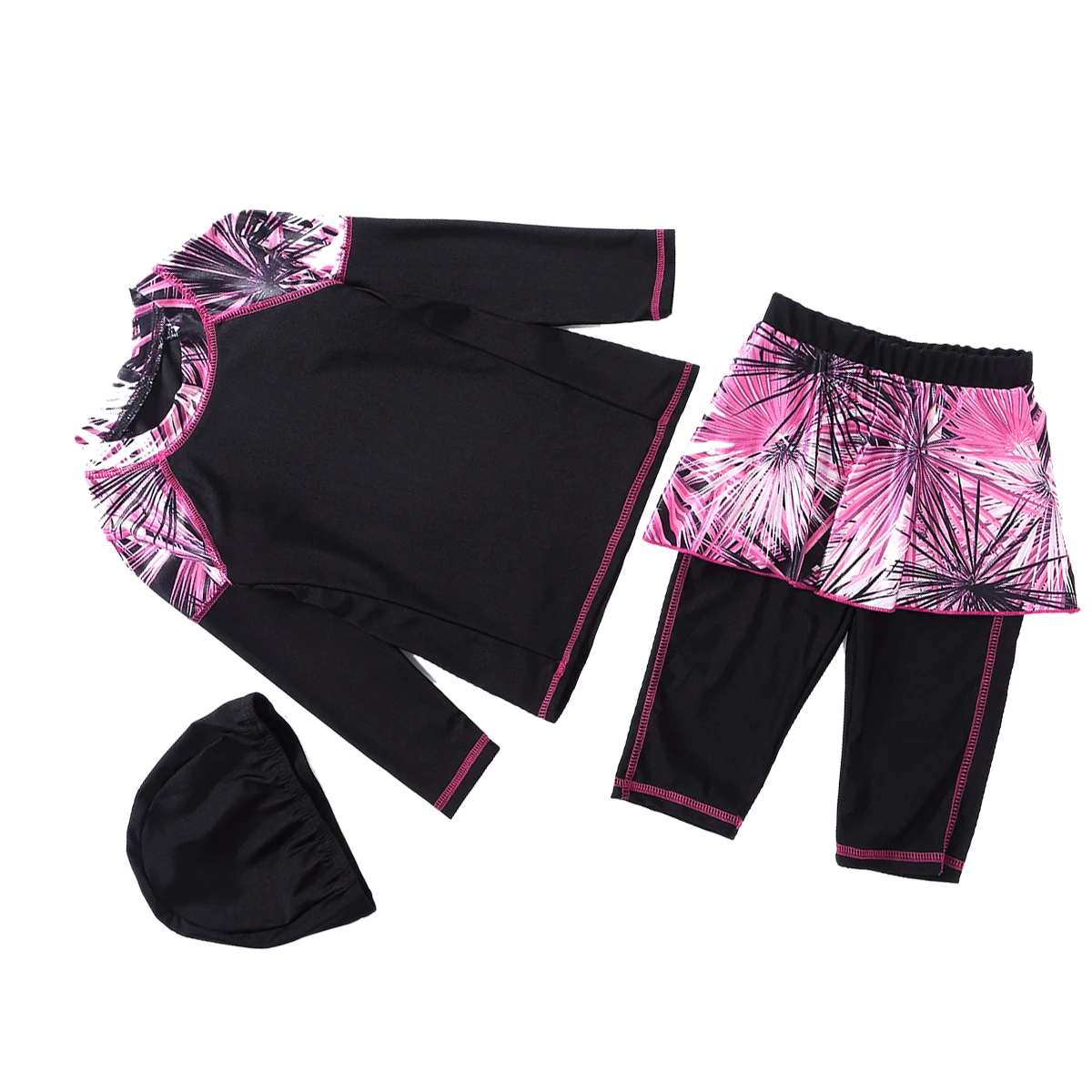 Girls Swimsuit Conservative Swimwear Traditional Beachwear Long Sleeve Swim Cap Pants Kit Modest Style Suitable Summer Surfing
Girls Swimsuit Conservative Swimwear Traditional Beachwear Long Sleeve Swim Cap Pants Kit Modest Style Suitable Summer Surfing