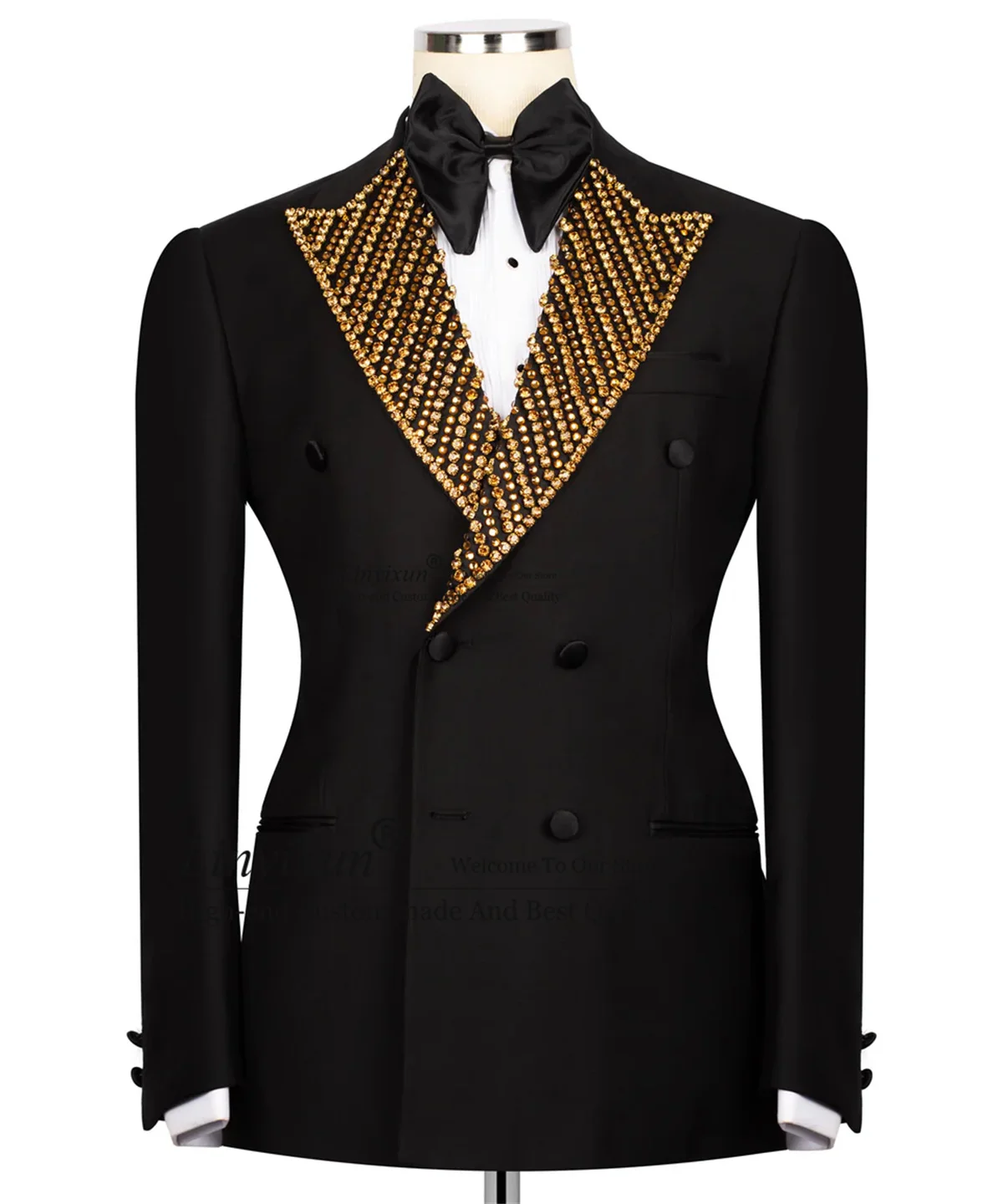 Роскошный смокинг со стразами и бисером, мужские костюмы, индивидуальные свадебные костюмы для мужчин, комплекты из 2 предметов, двубортные пиджаки для жениха и выпускного вечера
Роскошный смокинг со стразами и бисером, мужские костюмы, индивидуальные свадебные костюмы для мужчин, комплекты из 2 предметов, двубортные пиджаки для жениха и выпускного вечера