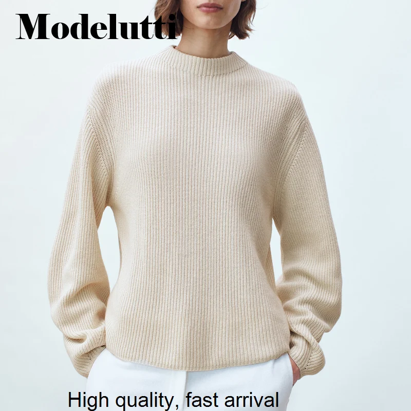 New Spring 2023 Autumn Fashion Stand-up Collar Knitted Sweater Women Solid Color Loose Simple Casual Tops Female
New Spring 2023 Autumn Fashion Stand-up Collar Knitted Sweater Women Solid Color Loose Simple Casual Tops Female