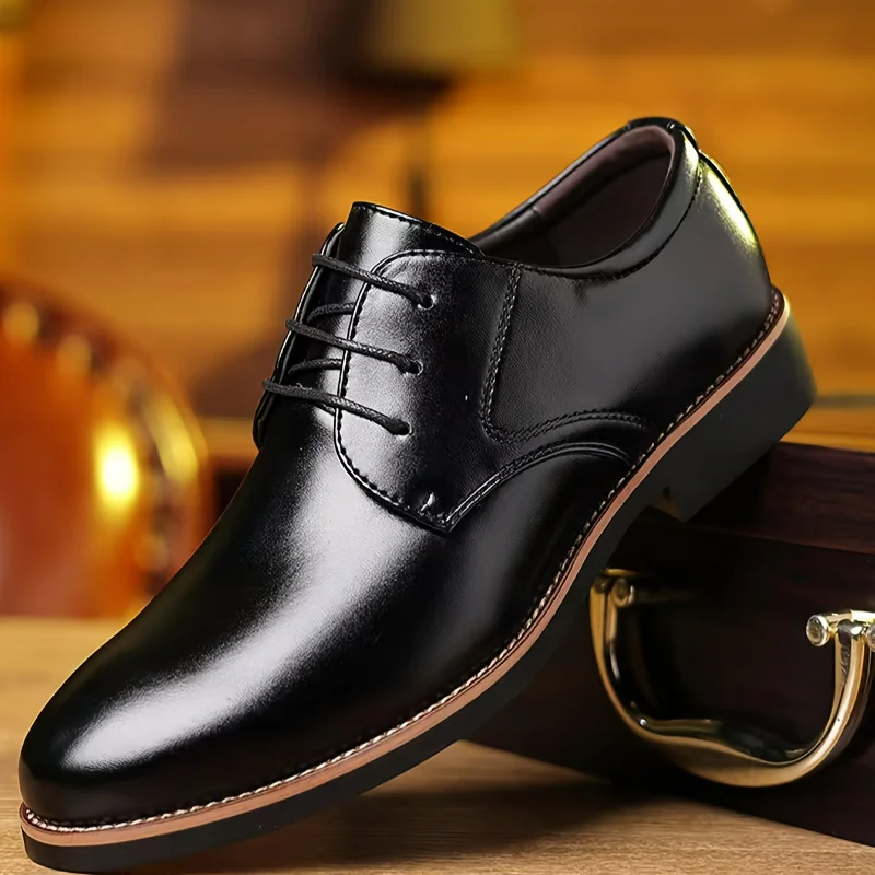 Size 's Solid Faux Patent Dress Shoes, Comfy Non Slip Casual Elegant Formal Shoes For 's Outdoor Party, Wedding Activities
Size 's Solid Faux Patent Dress Shoes, Comfy Non Slip Casual Elegant Formal Shoes For 's Outdoor Party, Wedding Activities