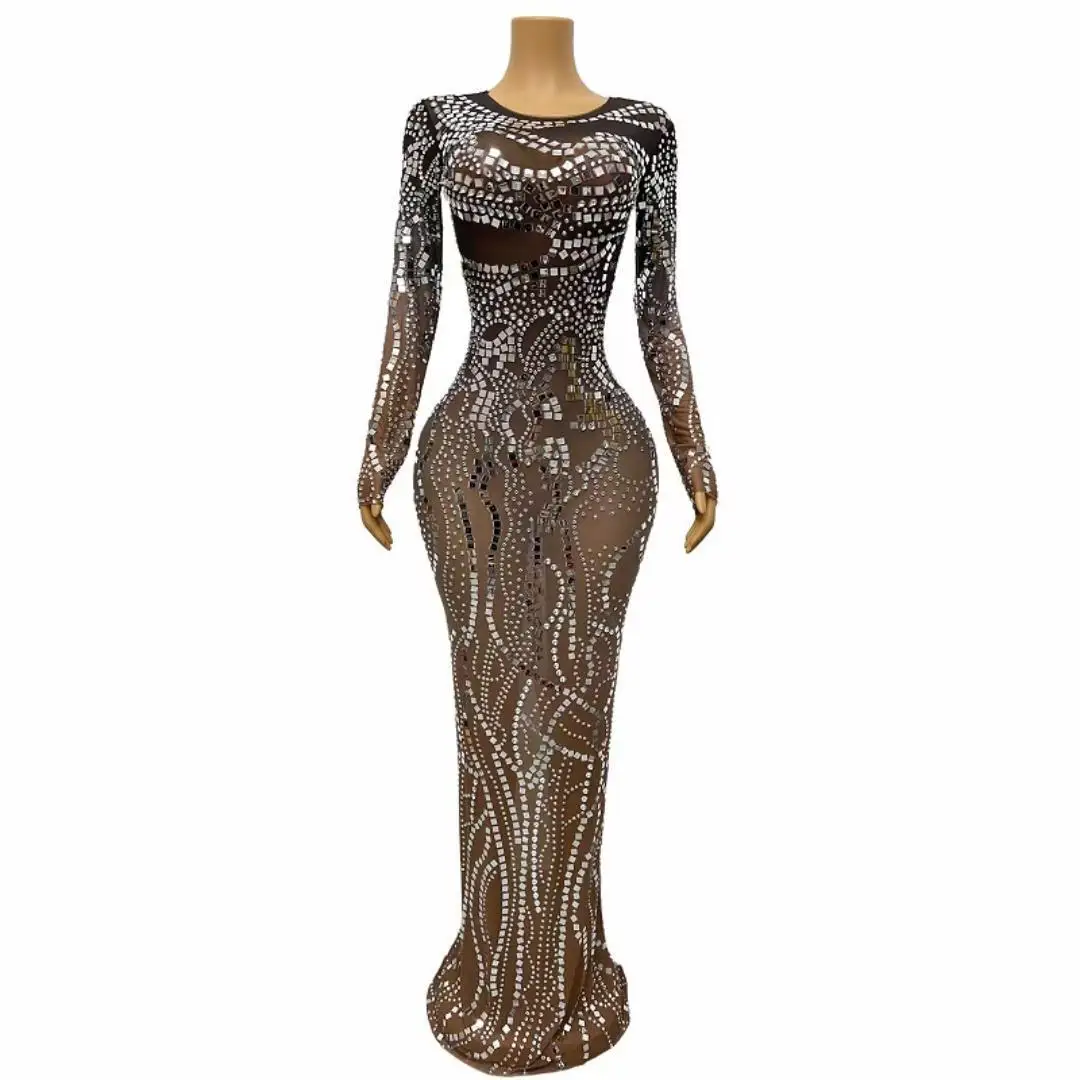 Shining Sequins Rhinestone Sexy Mesh Long Dress Evening Dress Birthday Party Prom Celebrate Dress Show Stage Wear Costume Event
Shining Sequins Rhinestone Sexy Mesh Long Dress Evening Dress Birthday Party Prom Celebrate Dress Show Stage Wear Costume Event